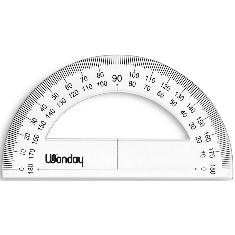Diy Rapporteur Rapporteur cristal 180° 12 cm - Wonday